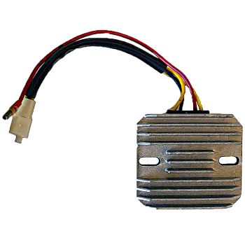 12V-Regler – Einphasig – DC – Sensorlos – 4 Kabel: 2 gelb/Lichtmaschine, 1 schwarz/Masse, 1 weiß-rot/Batterie