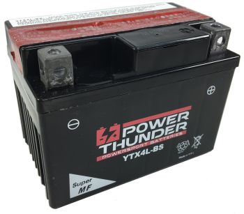 Bateria CTX4L-BS POWER THUNDER AGM Sin Mantenimiento Pack Acido