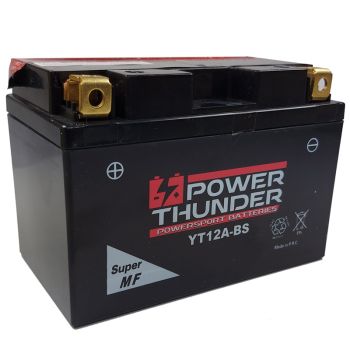 Bateria CT12A-BS POWER THUNDER AGM Sin Mantenimiento Pack Acido