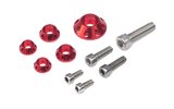 Verkleidung / Benzintank Schrauben-Kit (2xM5 2xM6 1xM8) Rot