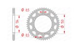 Kettenrad Afam Stahl 49 Zähne Kawasaki KX / KXF