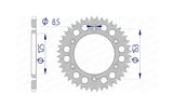 Kettenrad Afam Aluminium Selbstreinigend 45 Zähne Honda CR / CRF / XR