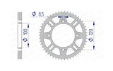 Kettenrad Afam Aluminium 428 / 48 Zähne RM / YZ 85