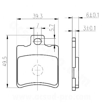 TNT Roller Bremsbeläge für PEUGEOT YAMAHA BOOSTER PIAGGIO APRILIA GILERA MALAGUTI