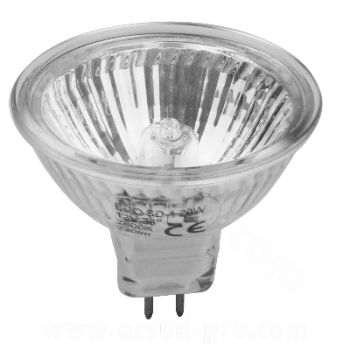 HALOGENLAMPE DICHROITISCH 12V 20W D50 MR16 GU53