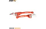 RFX Race Klappbarer Kupplungs-/Bremshebel-Satz aus geschmiedetem Metall Orange KTM SX65 / 85