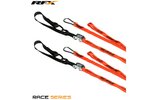 RFX Race Series Spanngurte 1,0 Orange / Schwarz mit Schlaufe und Karabinerhaken