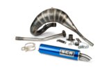 Auspuff SCR Corse Racing Line Cross 70-80 Derbi Blau