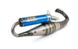 Auspuff SCR Corse Handmade 70 Piaggio Zip Blau