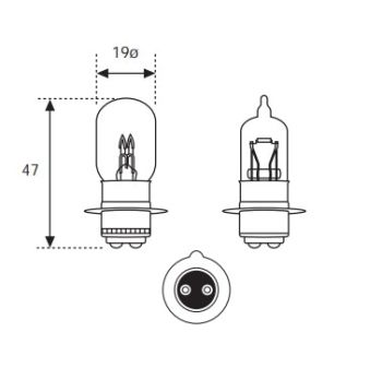 LAMP 12V 3030W T19 PX15D