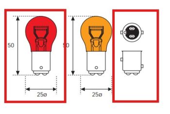 LAMSTOP 12V 215W BAY15D ROT