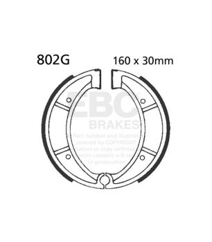 EBC 802G Genutete Bremsbacken
