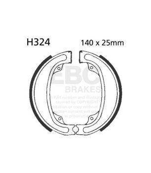 EBC H324G Satz geschlitzte Bremsbacken