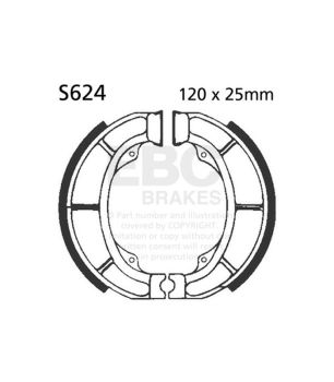 EBC S624G Satz geschlitzter Bremsbacken