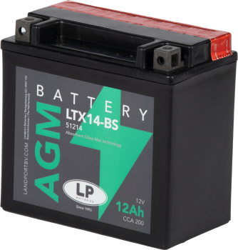 Batterie LTX14-BS LP Landport AGM wartungsfrei mit Säurepack