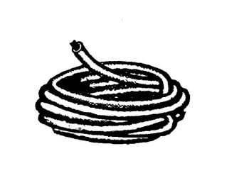 KABEL, HOCHFEST, 7 MM, SCHWARZ