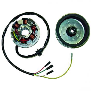 MAGNETISCHES SCHWUNGRAD 6 POLIG 12V 100W (MOTOR MINARELLI 50 AM345/AM6 OHNE ELEKTROSTARTER)