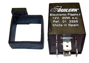 DC-Blinkrelais 12V 20W 4-polig mit Gummihalterung
