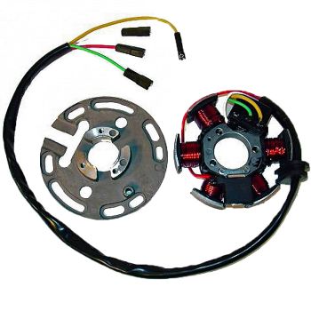 STATOR KOKUSAN 6 POL 12V 100W MOTOR MINARELLI 50 AM6/AM345