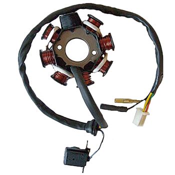 Stator SGR 8-polig mit externem Pick-up mit Grundplatte und Spule Motor SYM 125/150 4T
