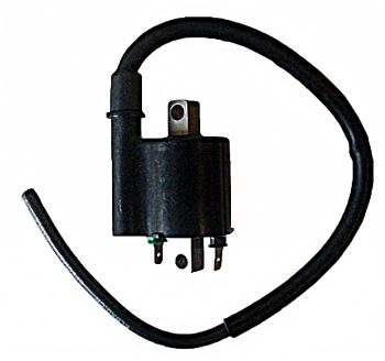Zündspule 12V 3 OHM - 2 Flachstecker mit 40 cm Kabel.