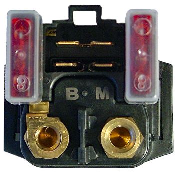 ANLASSERRELAIS 12V - MIT 10A SICHERUNG - 4 FLACHSTECKER