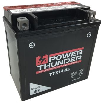 Bateria   CTX14-BS    POWER THUNDER  AGM Sin Mantenimiento Pack Acido