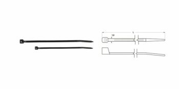 BRIDAS DE NYLON BIHR 7,6 X 250MM NEGRO REF. FABRICANTE K-250HU
