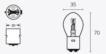 KASTEN MIT 10 BILUX LAMPEN 12V45/40W HERST.-NR. 14672
