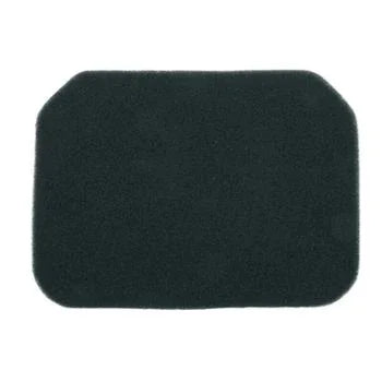 Rectangular black motorcycle air filter, spare part from BoxToBox on white background