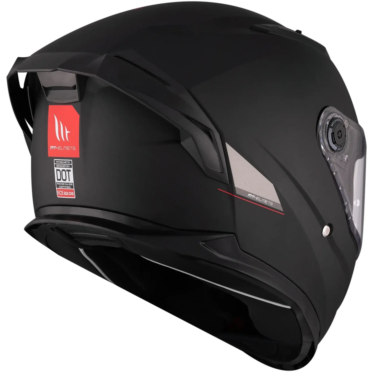 Integralhelm MT Helmets BRAKER A1 Doppelvisier Mattschwarz