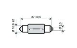 Bombilla Tipo Festoon RMS 12V 5W T11x39