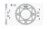 Kettenblatt Afam Aluminium 46 Zähne KTM Freeride