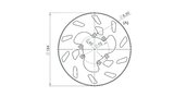 Disco de Freno Trasero 184mm NG Brake Disc Gilera GSM
