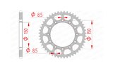 Corona Afam Acero 50 Dientes Yamaha YZ / YZF