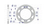 Kettenrad Afam Aluminium selbstreinigend 47 Zähne KX 65