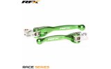 Set Hebel RFX Race faltbar geschmiedet Aluminium Grün Kawasaki KXF 450