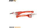 RFX Race Klappbarer Kupplungs- und Bremshebel aus geschmiedetem Metall, Orange KTM SX 65
