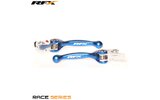 Set de Manetas RFX Race Plegable Metal Forjado Azul Husqvarna 2014-2016 / TM desp. 2019