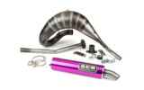 Auspuff SCR Corse Racing Line Cross 70-80 Derbi Violett