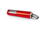 SCR Corse Scooter Auspuff Rot Aluminium