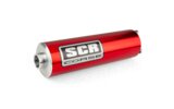 SCR Corse kurzer Schalldämpfer, rotes Aluminium
