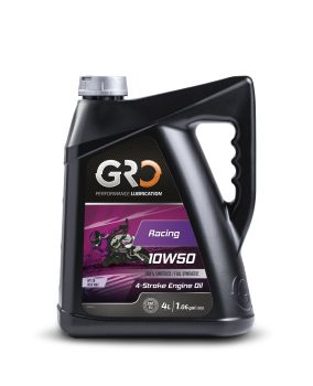 Aceite  4T  10W50   GRO Racing 100 % Sintetico 4 litros
