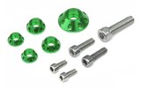 Kit de Tornillos Carenado / Depósito de Gasolina (2xM5 2xM6 1xM8) Verde