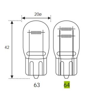 SIN CASQUILLO T20 12V 215W W3X16D