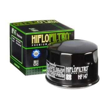 Hiflofiltro HF147 motorcycle oil filter and box, Moto spare parts at BoxToBox