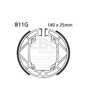 EBC 811G Bremsbackensatz genutet