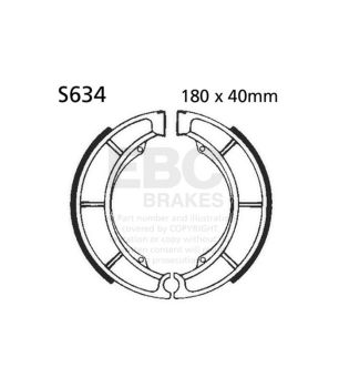 EBC S634G Satz geschlitzter Bremsbacken