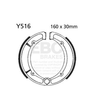 EBC Y516G Satz geschlitzter Bremsbacken