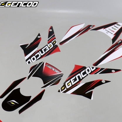 Kit decorativo Derbi DRD, Gilera SMT, RCR (2011 - 2017) Gencod rojo